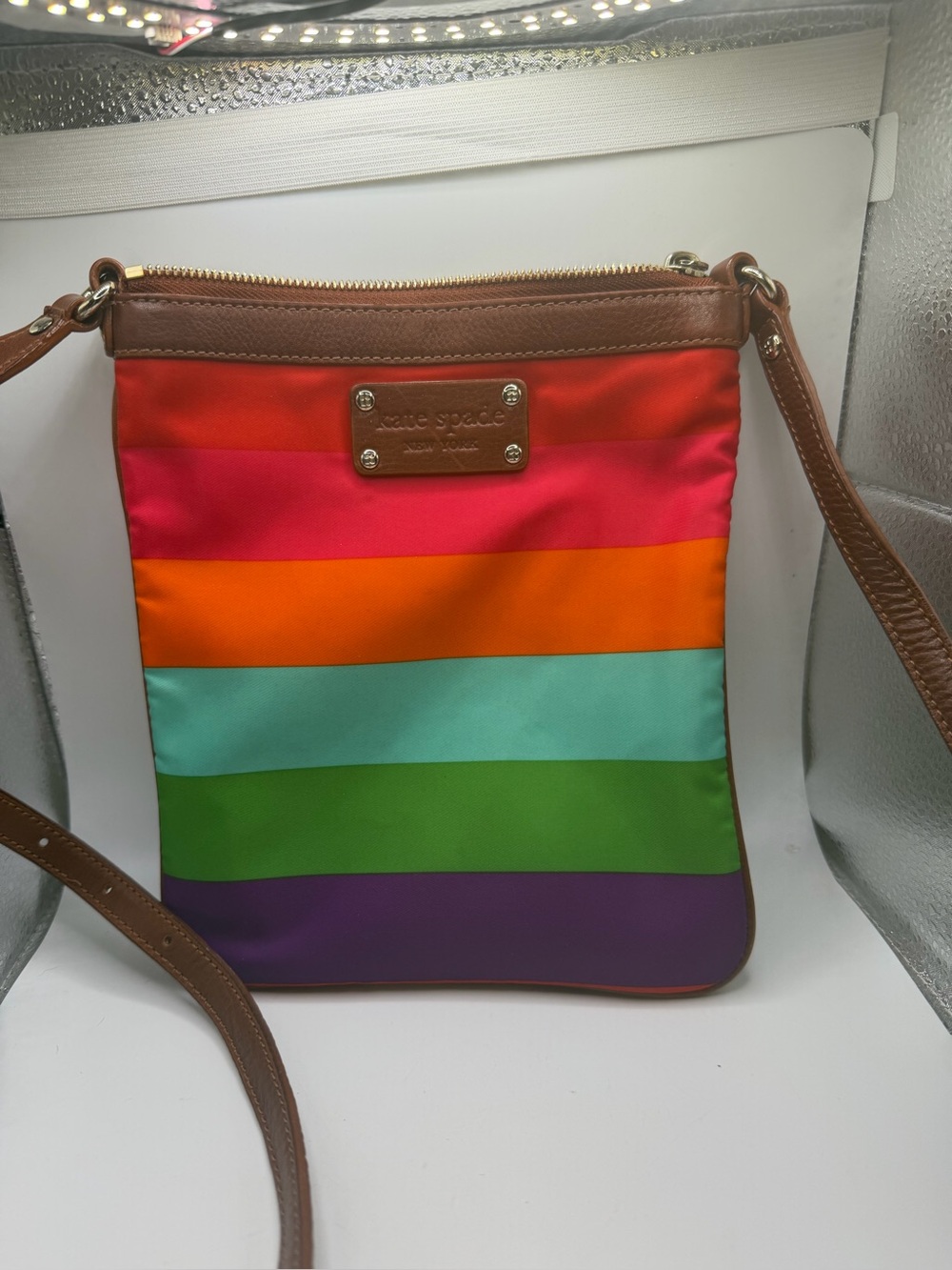 Kate Spade Multicolor Stripe Crossbody Bag